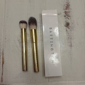 Battington Contour & Powder Brush Set  NIB W/TAKLON BRISTLES